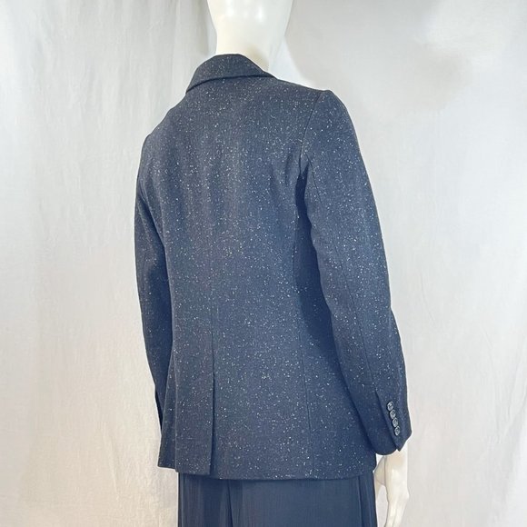 Black Wool Blend Blazer With Speckles | Talbots - Picture 6 of 9